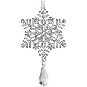 2023 Rhinestone Snowflake  Hanging Pendant of Car Charm Holiday Decorative